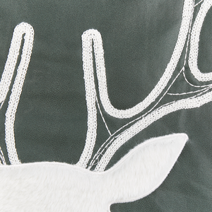 Set di 2 cuscini in velluto rosso con motivo di renne natalizie 45 x 45 cm accessori natalizi soggiorno camera da letto