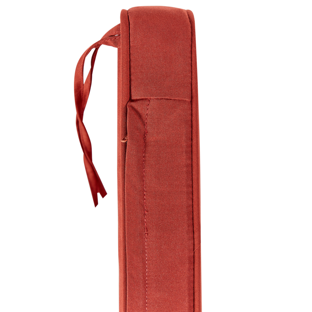 Panca da Esterno con Contenitore in Legno Massello di Acacia 2 Posti 120 cm Colore Scuro e cuscino rosso