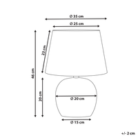 Lampada da tavolo classica con paralume in tessuto di lino marrone base in porcellana bianco e blu 46 elegante retrò classico camera da letto soggiorno