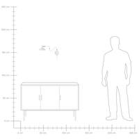Lampada da parete con paralume in metallo bianco regolabile a braccio lungo camera da letto soggiorno