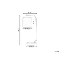 Lampada da tavolo moderna con paralume in vetro e braccio in metallo nero con base in ottone camera da letto soggiorno