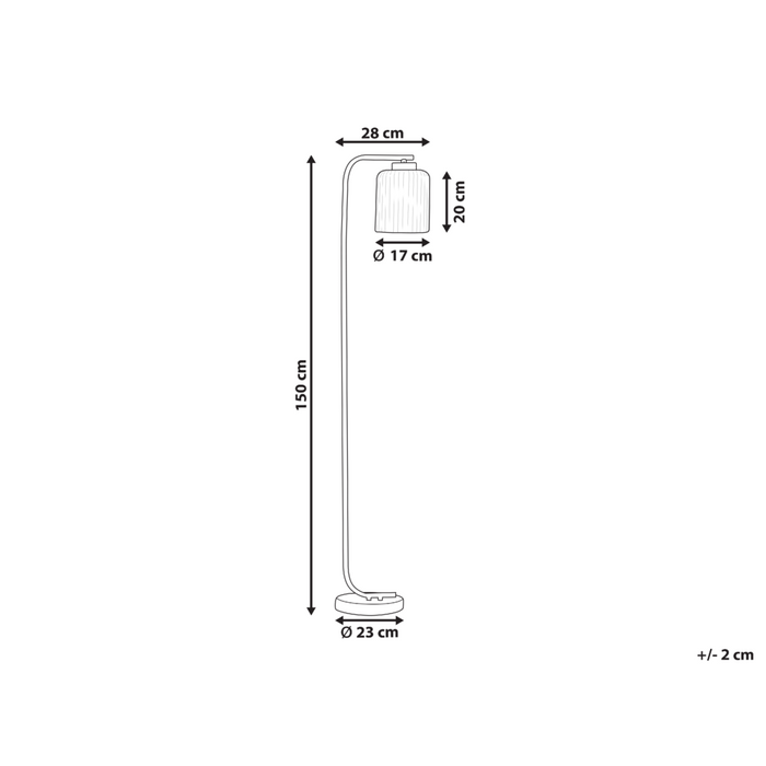 Lampada da terra in metallo con paralume in vetro bianco nero e ottone soggiorno camera da letto