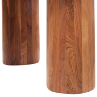 Tavolino moderno in legno di acacia con piano e gambe in legno stile classico tradizionale