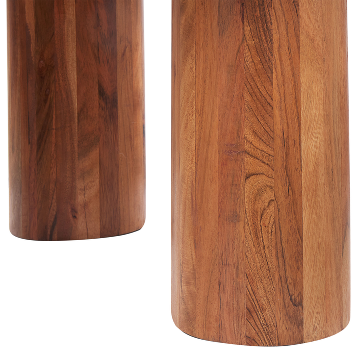 Tavolino moderno in legno di acacia con piano e gambe in legno stile classico tradizionale