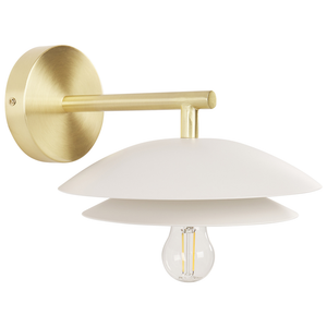 Lampada da parete moderna con base in metallo oro bianco e paralume a cono camera da letto soggiorno glamour
