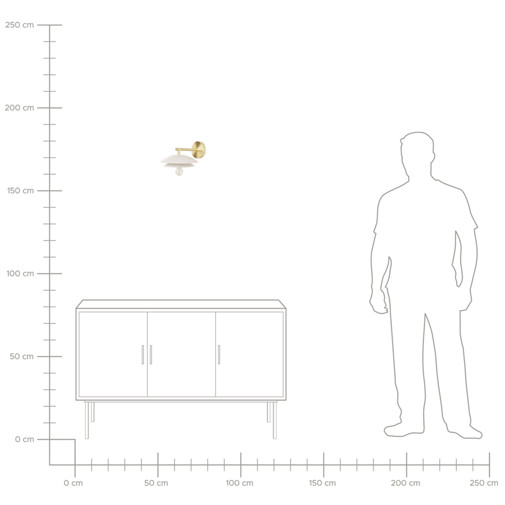 Lampada da parete moderna con base in metallo oro bianco e paralume a cono camera da letto soggiorno glamour