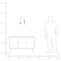 Lampada da parete moderna in metallo bianco con paralume a cono e interruttore On/Off soggiorno camera da letto