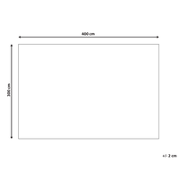 Tappeto decorativo in poliestere e cotone bianco e grigio 300 x 400 cm sala da pranzo camera da letto