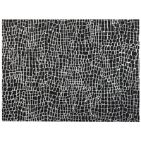 Tappeto moderno in cotone e poliestere bianco e nero 300 x 400 cm soggiorno camera da letto