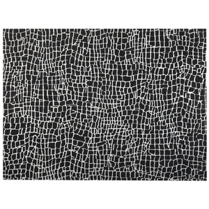 Tappeto moderno in cotone e poliestere bianco e nero 300 x 400 cm soggiorno camera da letto