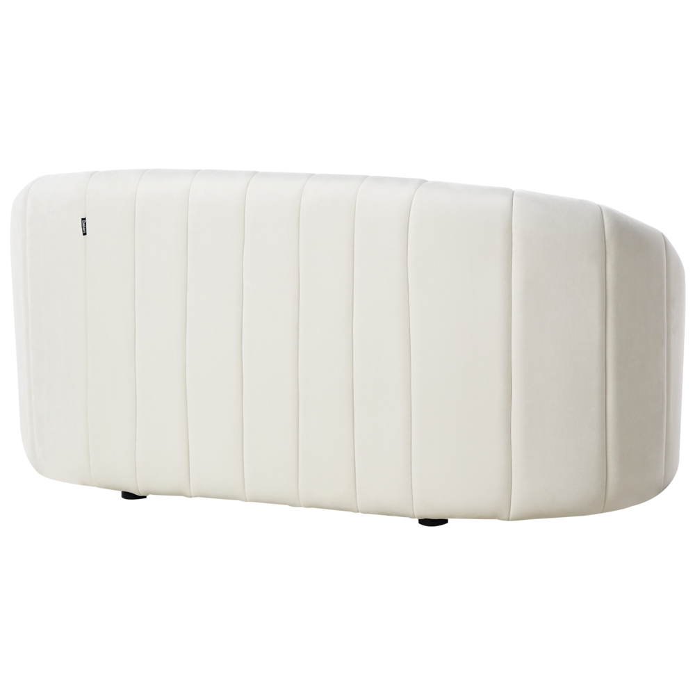 Set di divani a 6 posti in velluto bianco sporco Soggiorno contemporaneo Design retrò Seduta imbottita Schienale basso