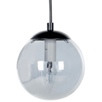 Lampada a sospensione Paralumi in vetro trasparente fumé Metallo acciaio 5 luci Base nera Design moderno Accessori per la casa Soggiorno