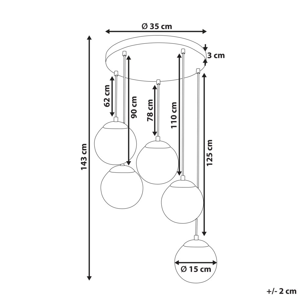 Lampada a sospensione Paralumi in vetro trasparente fumé Metallo acciaio 5 luci Base nera Design moderno Accessori per la casa Soggiorno