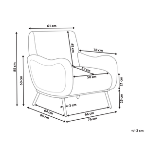 Poltrona in velluto a coste imbottita stile retrò con schienale basso grigio chiaro soggiorno camera da letto