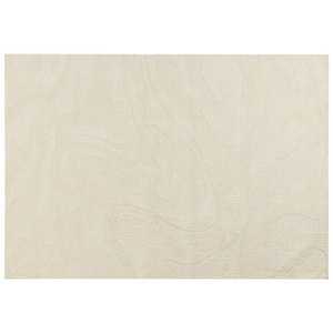 Tappeto in lana con motivi astratti a pelo basso beige 160 x 230 cm soggiorno camera da letto