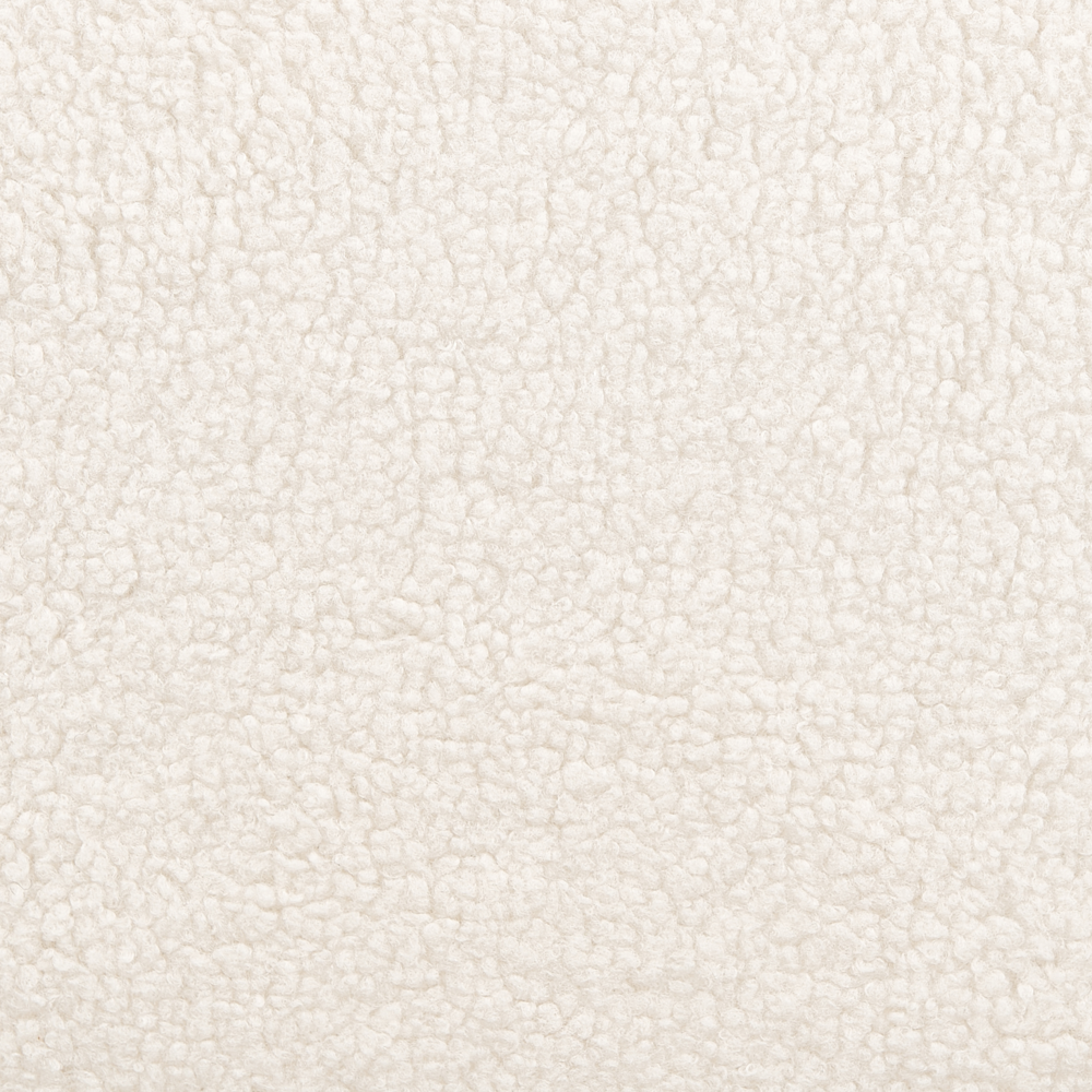 Sedia senza braccioli con sedile rotondo e schienale vintage con rivestimento in tessuto bouclé Bianco soggiorno stile vintage