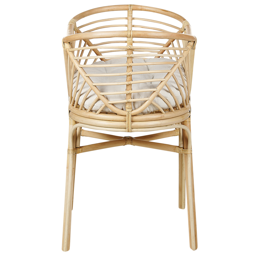 Culla in rattan naturale 87 x 55 x 92 cm Cestino per bambini con cuscino Decorazione Accessorio Boho Rustico