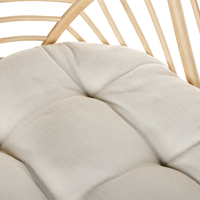 Culla in rattan naturale 87 x 55 x 92 cm Cestino per bambini con cuscino Decorazione Accessorio Boho Rustico