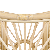 Culla in rattan rustica per bambini con cuscini e ripiano accessorio naturale arredo in stile rustico