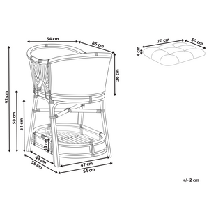 Culla in rattan rustica per bambini con cuscini e ripiano accessorio naturale arredo in stile rustico
