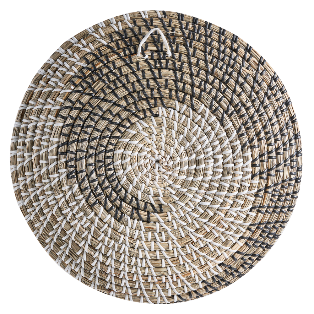 Set di 3 decorazioni da muro alghe naturali fatte a mano in alghe naturali in stile africano