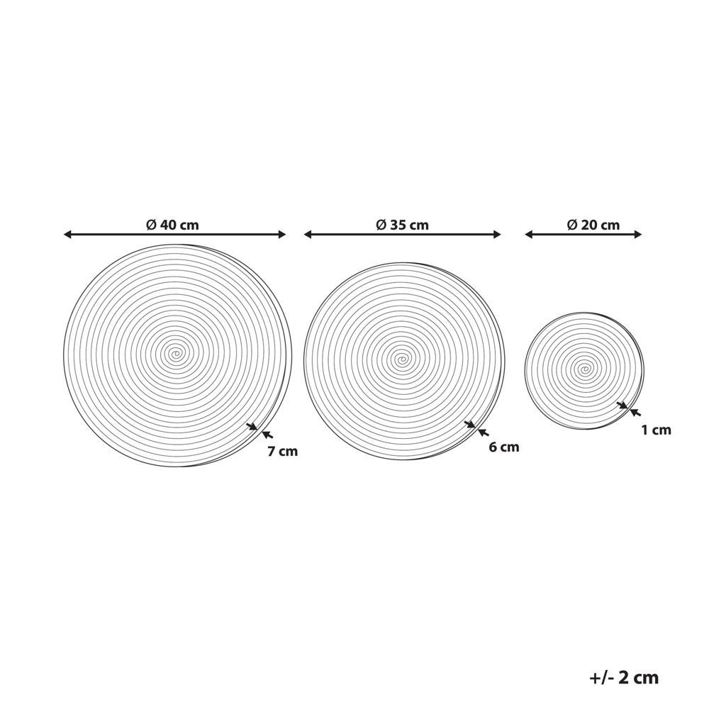 Set di 3 decorazioni da muro alghe naturali fatte a mano in alghe naturali in stile africano
