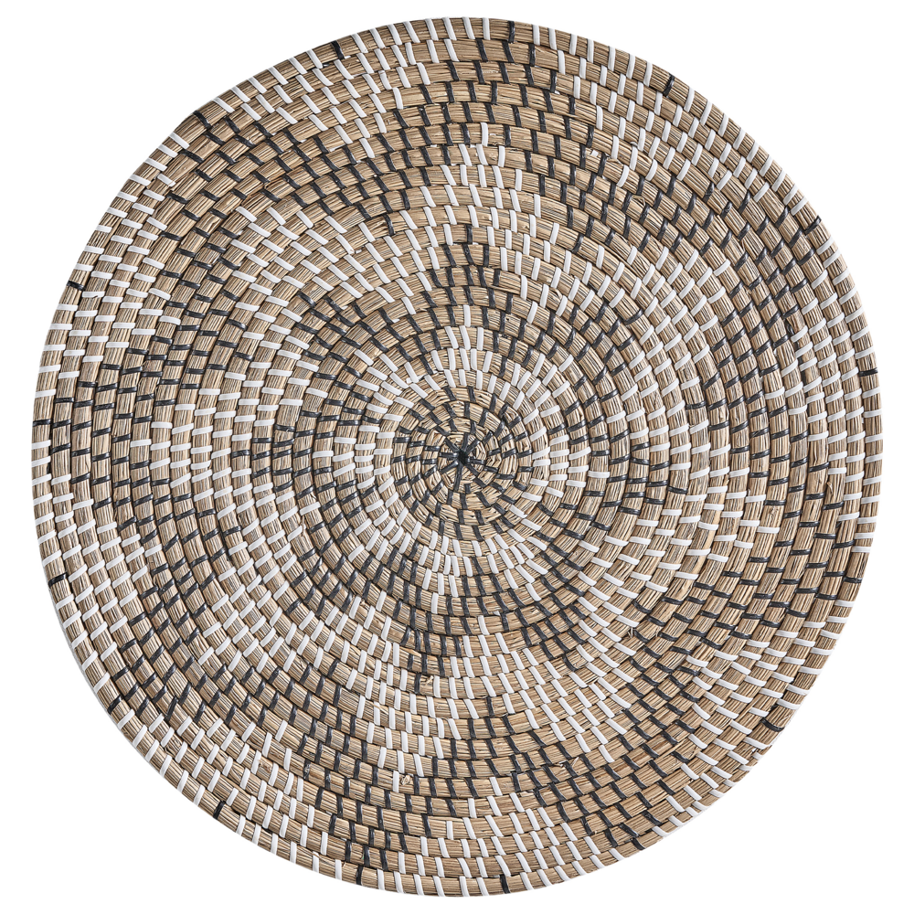 Set di 4 decorazioni da parete in alghe naturali in alghe marine fatte a mano in stile africano