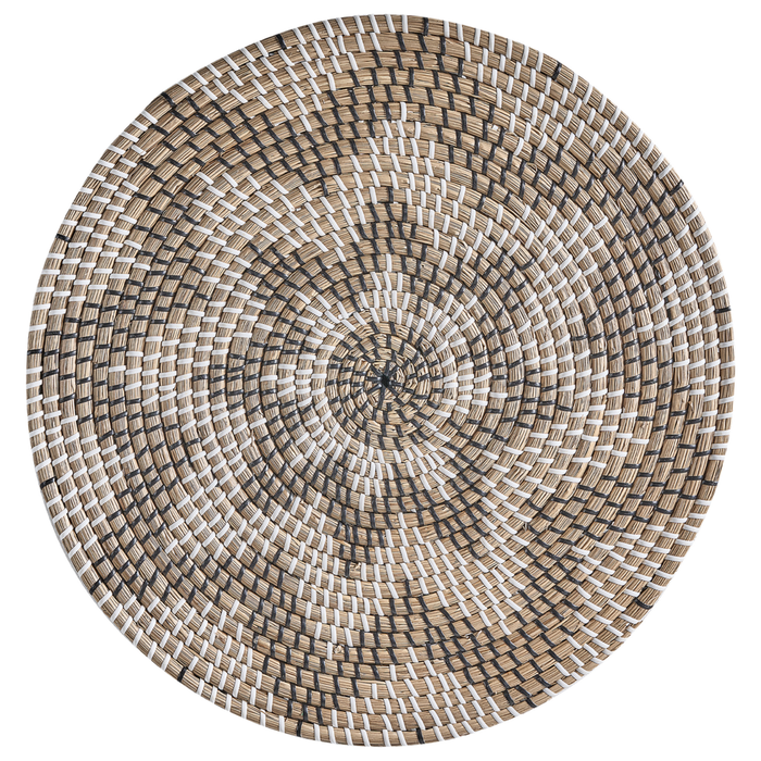 Set di 4 decorazioni da parete in alghe naturali in alghe marine fatte a mano in stile africano