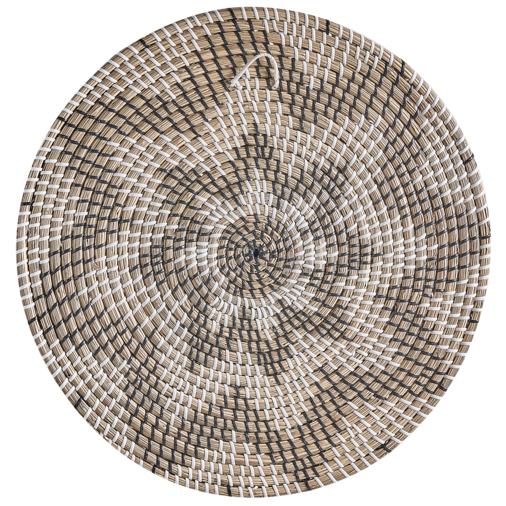 Set di 4 decorazioni da parete in alghe naturali in alghe marine fatte a mano in stile africano