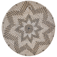 Set di 4 decorazioni da parete in alghe naturali in alghe marine fatte a mano in stile africano