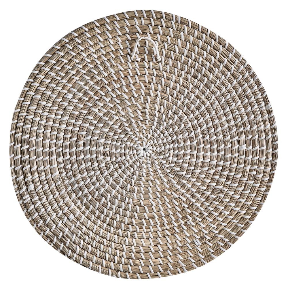 Set di 4 decorazioni da parete in alghe naturali in alghe marine fatte a mano in stile africano