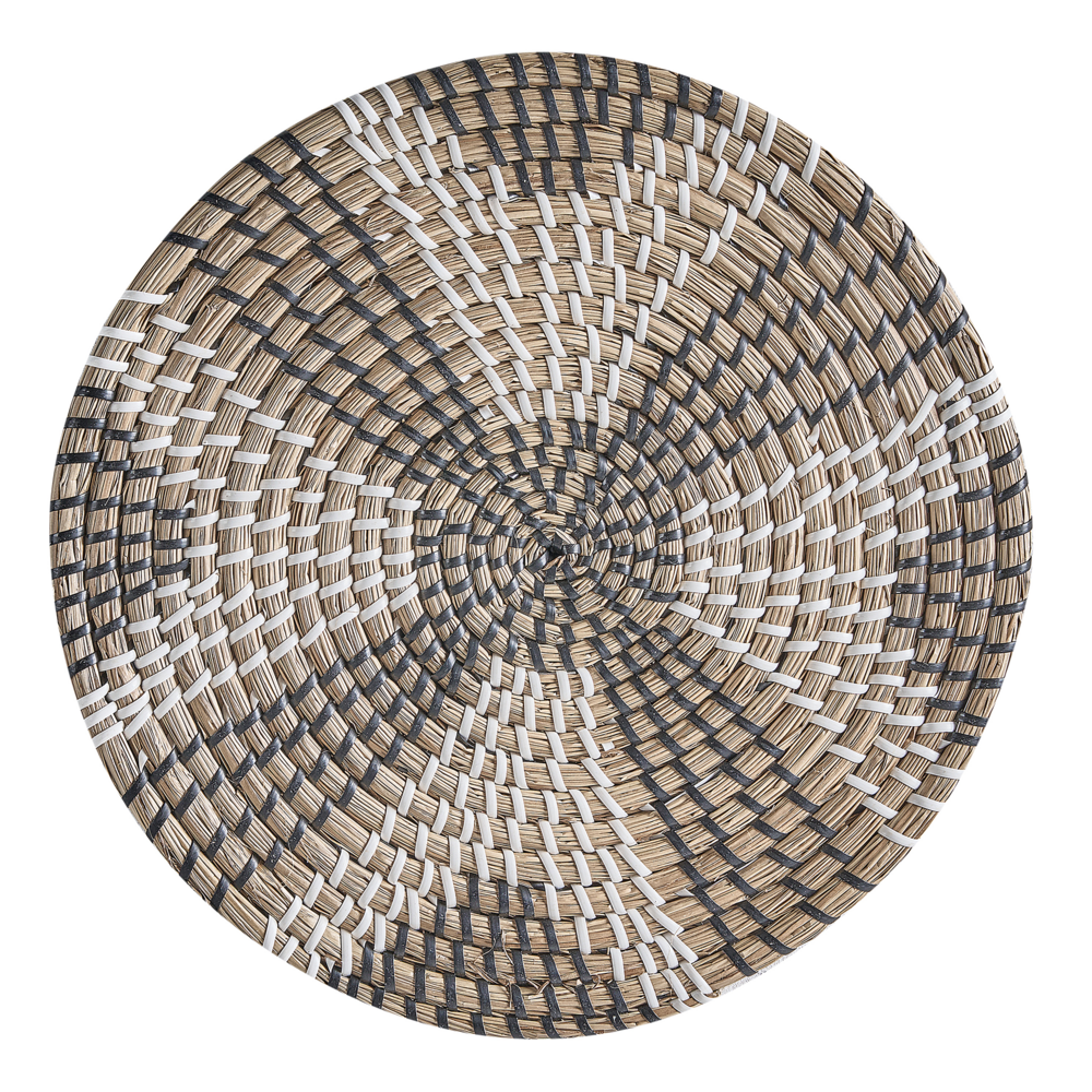 Set di 4 decorazioni da parete in alghe naturali in alghe marine fatte a mano in stile africano