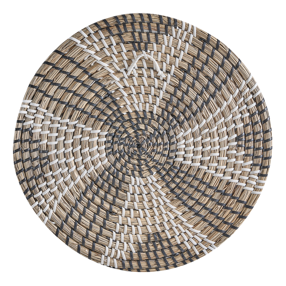 Set di 4 decorazioni da parete in alghe naturali in alghe marine fatte a mano in stile africano