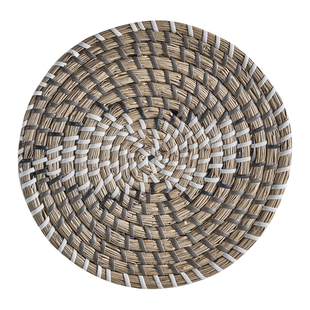 Set di 4 decorazioni da parete in alghe naturali in alghe marine fatte a mano in stile africano