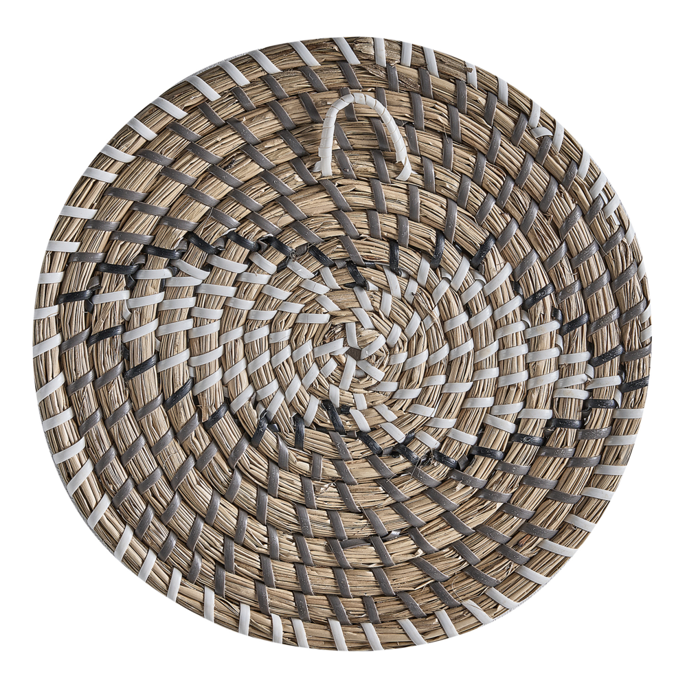 Set di 4 decorazioni da parete in alghe naturali in alghe marine fatte a mano in stile africano