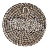 Set di 4 decorazioni da parete in alghe naturali in alghe marine fatte a mano in stile africano