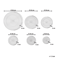 Set di 6 decorazioni in alghe naturali con decorazioni da parete in stile africano