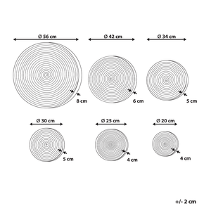Set di 6 decorazioni in alghe naturali con decorazioni da parete in stile africano