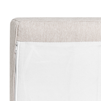 Divano angolare sinistro in poliestere beige Divano a 4 posti imbottito con gambe in metallo, tessuto e schienale imbottito, moderno e minimalista