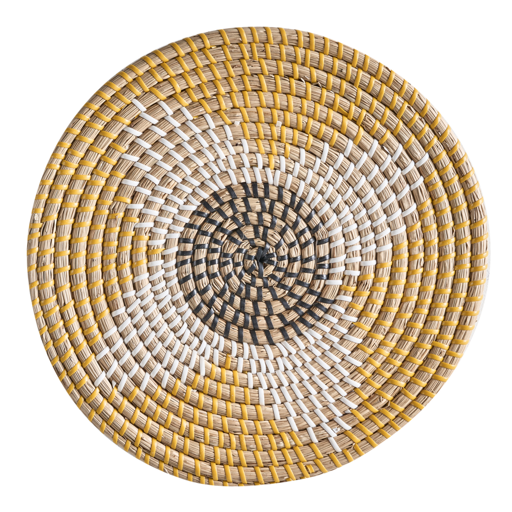 Set di 6 decorazioni in alghe naturali con decorazioni da parete in stile africano