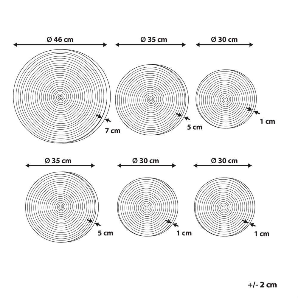 Set di 6 decorazioni in alghe naturali con decorazioni da parete in stile africano