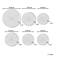 Set di 6 decorazioni in alghe naturali con decorazioni da parete in stile africano