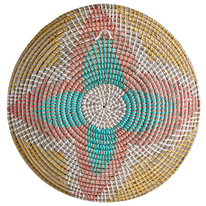 Set di 5 decorazioni da muro in alghe naturali fatte a mano con decorazioni da parete in stile africano