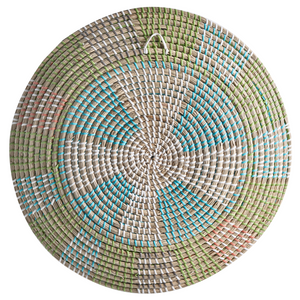 Set di 5 decorazioni da muro in alghe naturali fatte a mano con decorazioni da parete in stile africano