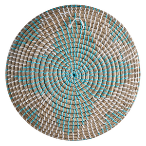 Set di 5 decorazioni da muro in alghe naturali fatte a mano con decorazioni da parete in stile africano