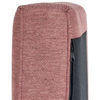 Divano angolare sinistro in poliestere rosa Divano a 4 posti imbottito con gambe in metallo, tessuto e schienale imbottito, moderno e minimalista