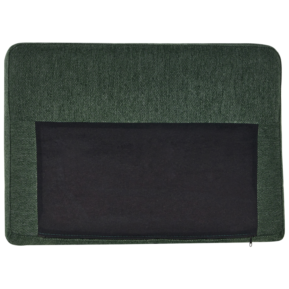 Divano angolare sinistro in poliestere verde scuro Divano a 4 posti imbottito con gambe in metallo, tessuto e schienale imbottito, moderno e minimalista