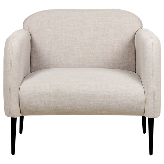 Poltrona in tessuto di lino grigio talpa e nero Gambe in metallo Sedia imbottita Morbido stile retrò Art Decor Soggiorno