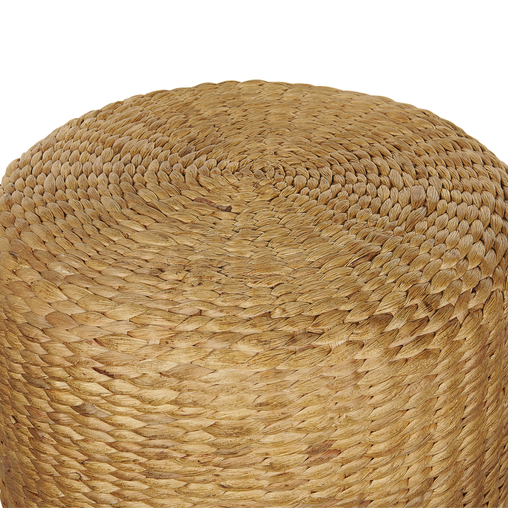 Pouf naturale marrone chiaro giacinto d'acqua 40 cm polistirolo riempimento ottomana stile Boho soggiorno