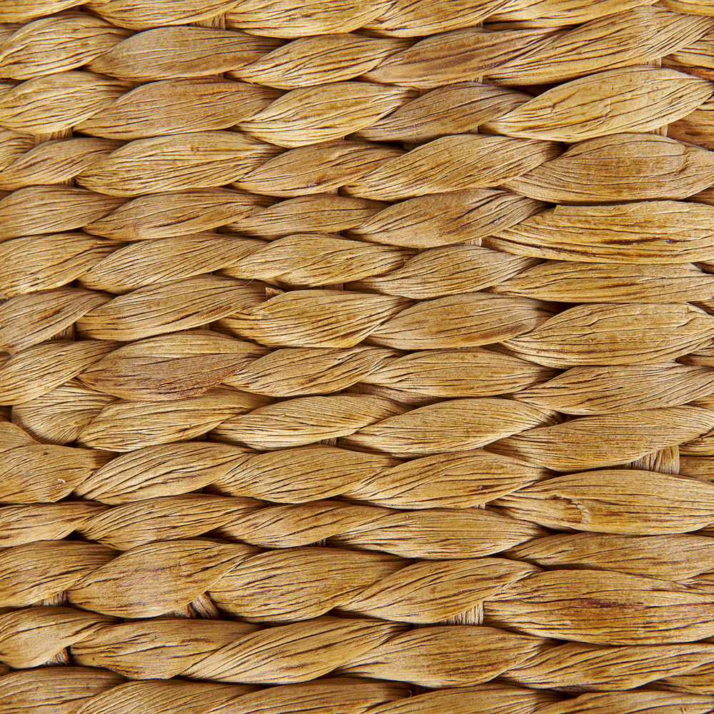 Pouf naturale marrone chiaro giacinto d'acqua 40 cm polistirolo riempimento ottomana stile Boho soggiorno